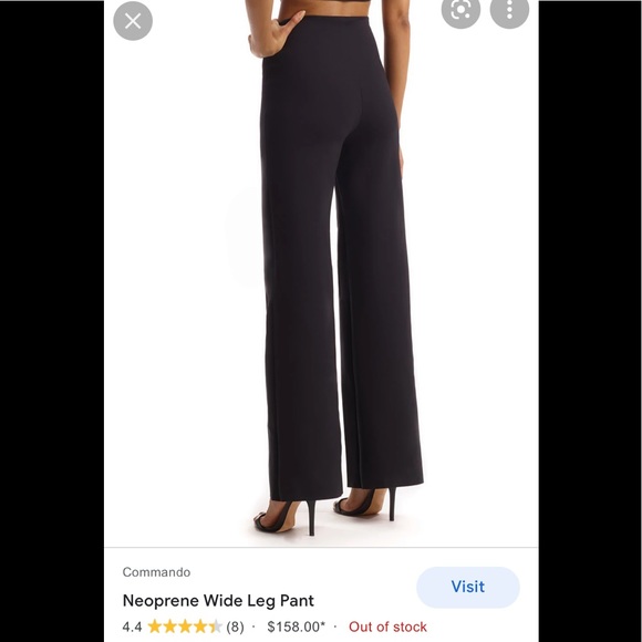 New Commando Neoprene Wide Leg Pants Slacks - Picture 3 of 5